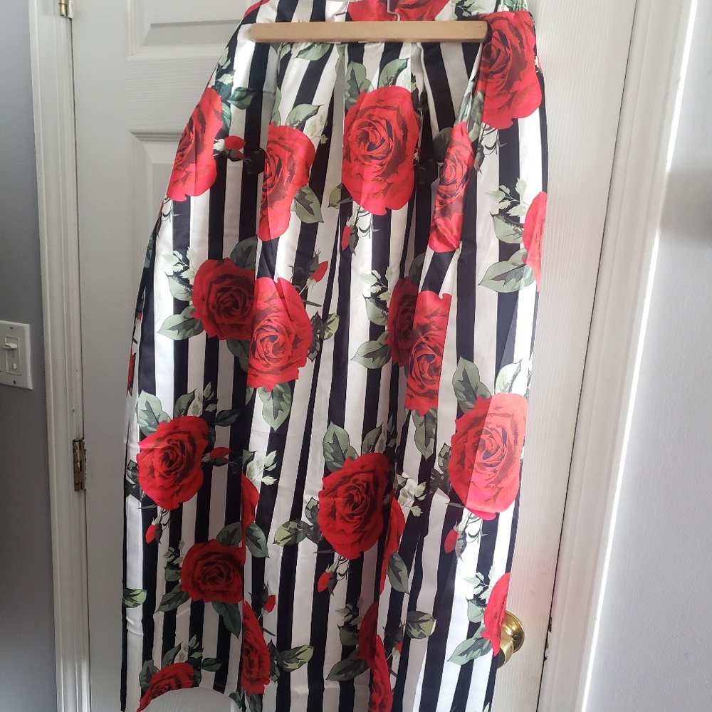 Rose Floral Long Skirt